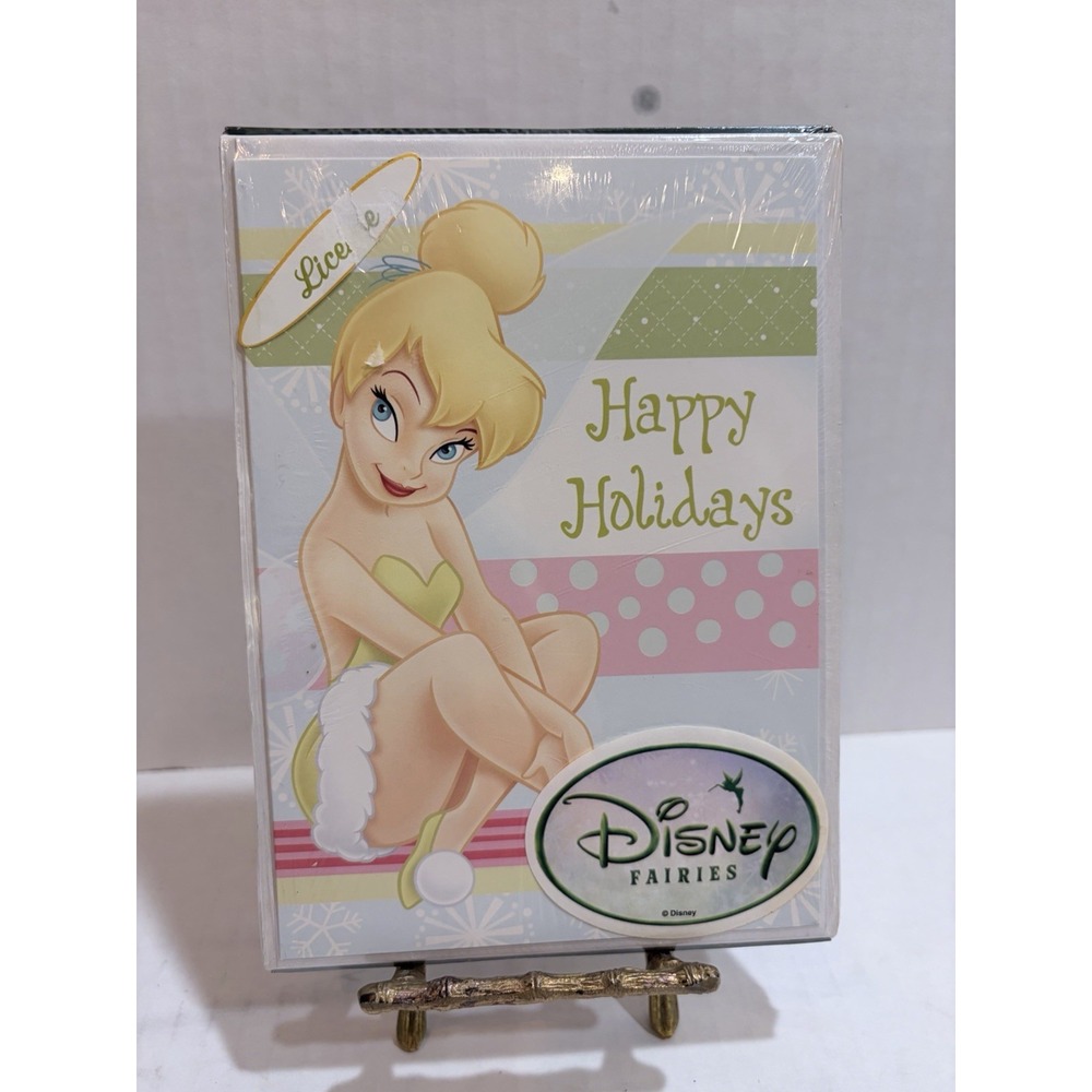 Vintage Disney Fairies Tinker Bell Happy Holidays 6 Christmas Cards w/ Envelopes
